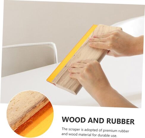 1 مجموعة من مكشطة الحبر الخشبية لطباعة الشاشة الممسحة المطاطية لتطبيقات الرسوم والمنسوجات لوازم الطباعة in Kuwait