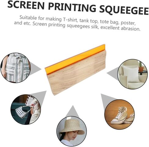 1 مجموعة من مكشطة الحبر الخشبية لطباعة الشاشة الممسحة المطاطية لتطبيقات الرسوم والمنسوجات لوازم الطباعة in Kuwait