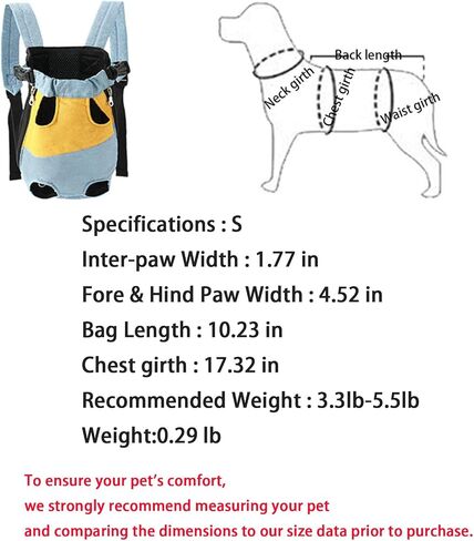 Lightweight Pet Backpack Carrier for Small Dogs & Cats - Easy-Fit Adjustable Straps, Basic Legs-Out Design, Durable for Daily Use (Fits Pets Under 15lb) (Red-Blue Color-Blocked, Medium) in Saudi Arabia