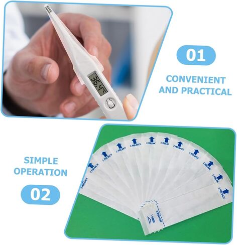 أغطية مقياس حرارة 100pcs لاستخدام واقيات مسبار واحدة لقياس دقيق سهل الاستخدام وللحيوانات الأليفة الورقية in Kuwait