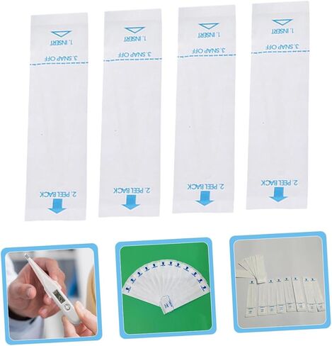 أغطية مقياس حرارة 100pcs لاستخدام واقيات مسبار واحدة لقياس دقيق سهل الاستخدام وللحيوانات الأليفة الورقية in Kuwait