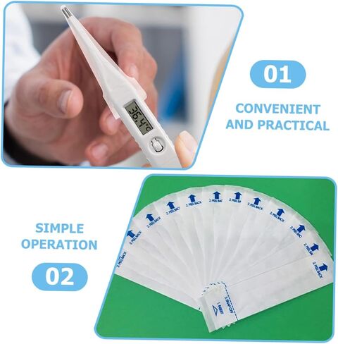 100pcs Disposable Covers Universal Probe Sleeves for Oral Thermometers Home and Veterinary Use in Saudi Arabia