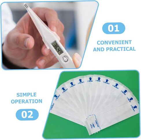 100Pcs Digital Thermometer Probe Protective Covers for Pets Accurate and Reliable Thermometer Sleeves for Cats Dogs and Rabbits for Measurement in Saudi Arabia
