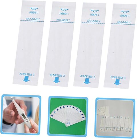 PartyKindom 100Pcs Thermometer Covers for Accurate Temperature Monitoring Paper Sleeves for Pets Easy to Use Digital Thermometer Protective Covers in Saudi Arabia