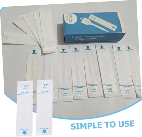 PartyKindom 100Pcs Thermometer Covers for Accurate Temperature Monitoring Paper Sleeves for Pets Easy to Use Digital Thermometer Protective Covers in Saudi Arabia