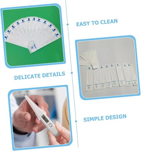 PartyKindom 100Pcs Thermometer Covers for Accurate Temperature Monitoring Paper Sleeves for Pets Easy to Use Digital Thermometer Protective Covers in Saudi Arabia