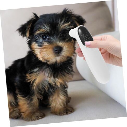 لوكسشيني قابلة لإعادة الشحن مقياس حرارة للحيوانات الأليفة غير القابلة للاتصال للكلاب والقطط قياس درجة حرارة الأذن الدقيقة مع شاشة LED دائمة خفيفة الوزن البلاستي in Kuwait