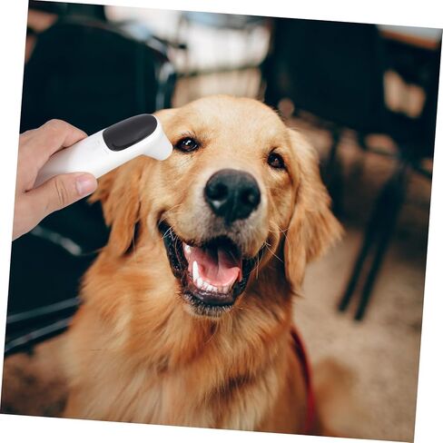 لوكسشيني قابلة لإعادة الشحن مقياس حرارة للحيوانات الأليفة غير القابلة للاتصال للكلاب والقطط قياس درجة حرارة الأذن الدقيقة مع شاشة LED دائمة خفيفة الوزن البلاستي in Kuwait