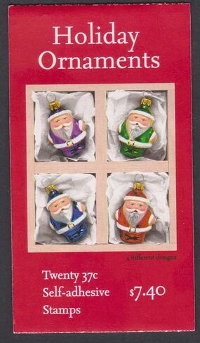 2004 Holiday Santa Claus Ornaments #3886b Booklet of 20 x 37 cents US Postage Stamps in Saudi Arabia