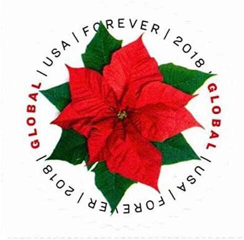USPS Global Poinsettia (1 Stamp) Postage Forever Stamps (Good for 1 Ounce of International First-Class Mail) 2018 Scott #5311 in Saudi Arabia