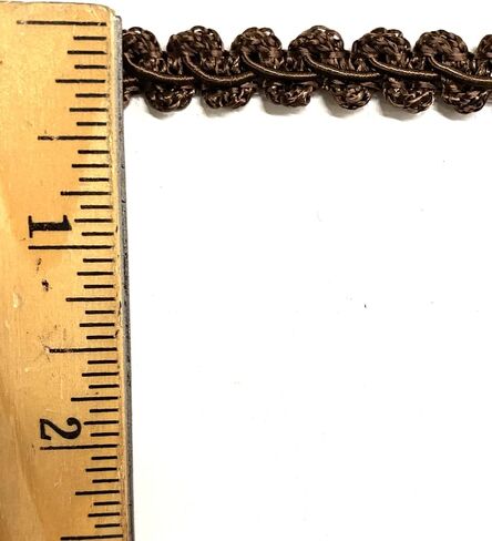 3/8" Chinese French Braid Gimp Trimming - 12 Continuous Yards - Many Colors! (Brown) in Kuwait