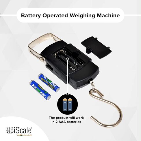 Handy 50kg x 10g Digital Portable Hanging Weighing Scale with Stainless Steel Hook for Luggage, Cylinder, Fishing, and Multipurpose Industrial Weighing Use in Saudi Arabia