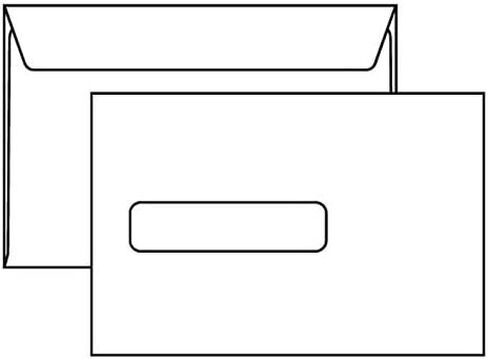 Digi-Clear Window Booklet Envelopes, 6" x 9-1/2", 24#, #6-Style Window, White, Laser Compatible (Box of 500) in Saudi Arabia