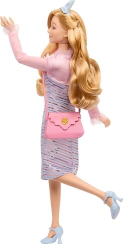 Mattel Universal Wicked Glinda Fashion Doll & Accessories with Styled Blonde Hair, Posability & Removable School Uniform Look in Kuwait