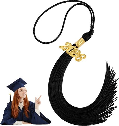 CDIXlMuzred Red and Black Decorations 2026 Graduation Tassels Wite 2026 Tassel Charm ، Grad Cap Decorations ، Class of 2026 ، Black Red Grad Decoration ، 2026 Gold Charm Tassels Hompts in Kuwait