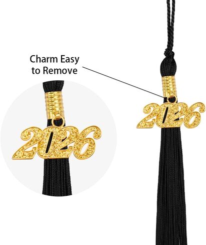 CDIXlMuzred Red and Black Decorations 2026 Graduation Tassels Wite 2026 Tassel Charm ، Grad Cap Decorations ، Class of 2026 ، Black Red Grad Decoration ، 2026 Gold Charm Tassels Hompts in Kuwait