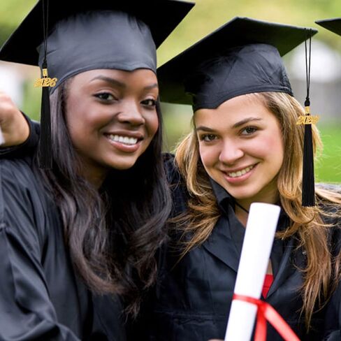 CDIXlMuzred Red and Black Decorations 2026 Graduation Tassels Wite 2026 Tassel Charm ، Grad Cap Decorations ، Class of 2026 ، Black Red Grad Decoration ، 2026 Gold Charm Tassels Hompts in Kuwait