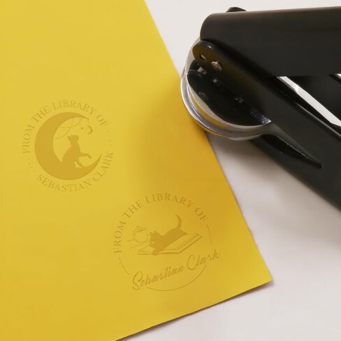 Book Embosser Personalized, Custom Wedding Personal Book stamp Napkin Monograms Paper from the Library of Embosser for Envelopes Napkins Invitation Books, 100+ Patterns Designs in Saudi Arabia