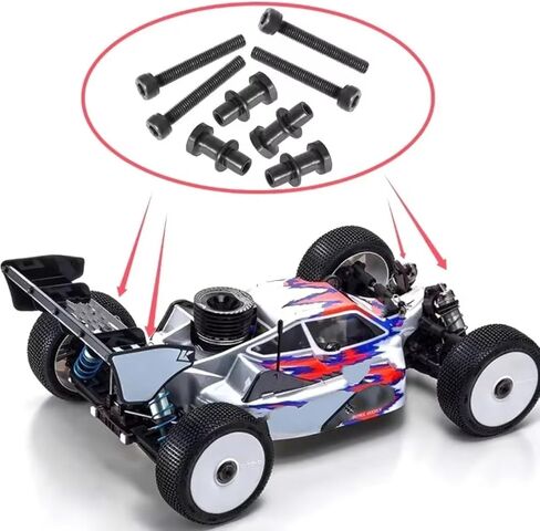 For Kyosho MP10 MP9 1/8 4pcs Metal Steel Shock Bush IF346-04 15.00 * 10.00 * 5.00 Cm RC Car Upgrade Parts Accessories Replacement RC Upgrade Parts in Saudi Arabia