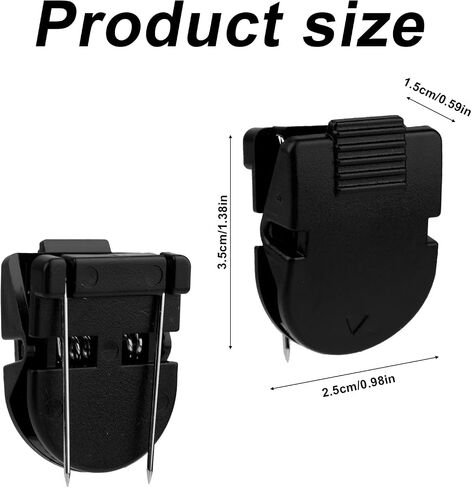 40pcs Cubicle Clips, Plastic Cubicle Clips for Fabric Panel Wall Hooks Panel Push Pin Picture Hangers for Hanging Photos Frame Office Notes Memos Messages Documents (Black) in Saudi Arabia