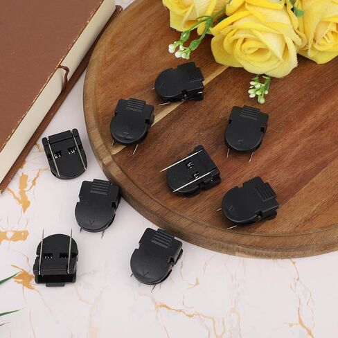 40pcs Cubicle Clips, Plastic Cubicle Clips for Fabric Panel Wall Hooks Panel Push Pin Picture Hangers for Hanging Photos Frame Office Notes Memos Messages Documents (Black) in Saudi Arabia