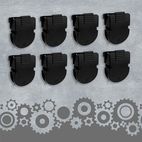40pcs Cubicle Clips, Plastic Cubicle Clips for Fabric Panel Wall Hooks Panel Push Pin Picture Hangers for Hanging Photos Frame Office Notes Memos Messages Documents (Black) in Saudi Arabia