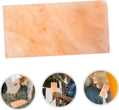 POPETPOP Salt Lick Block for Cattle Sheep and Other Animals 1 Piece Mineral-Rich Licking Salt for Improved Digestion and Nutrition Block for Pets in Saudi Arabia
