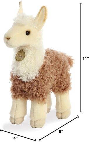 Aurora® Realistic Miyoni® 2 Tone Llama Stuffed Animal - Lifelike Detail - Cherished Companionship - Brown 12 Inches in Saudi Arabia