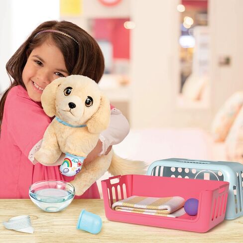 Little Live Pets Ouchies Amazon Exclusive Hazel The Poodle Plush, 50+ Sounds, Limping to Walking Puppy Toy & Carrier, Interactive Toy Dog for Kids 5+ in Saudi Arabia