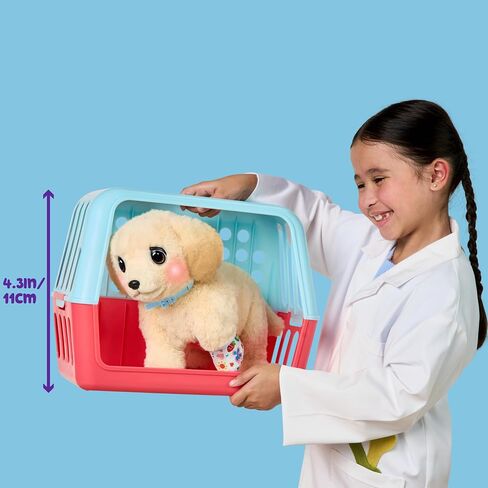 Little Live Pets Ouchies Amazon Exclusive Hazel The Poodle Plush, 50+ Sounds, Limping to Walking Puppy Toy & Carrier, Interactive Toy Dog for Kids 5+ in Saudi Arabia