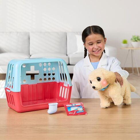 Little Live Pets Ouchies Amazon Exclusive Hazel The Poodle Plush, 50+ Sounds, Limping to Walking Puppy Toy & Carrier, Interactive Toy Dog for Kids 5+ in Saudi Arabia
