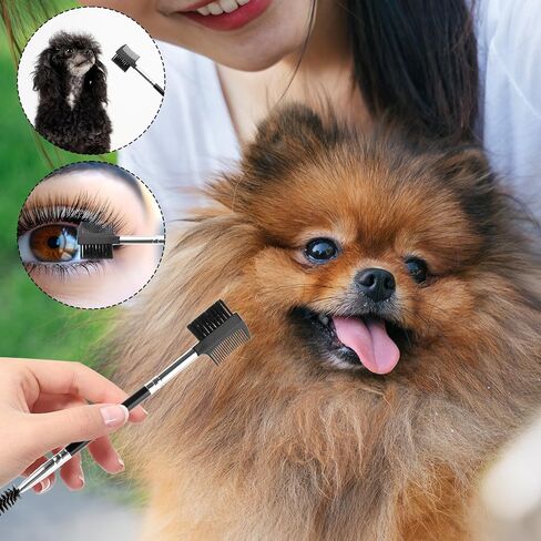 3PCS Pet Grooming Comb, Double-Head Plastic Grooming Comb, Soft Bristles Eye Cleaning Brush for Dogs, Puppies, and Cats, Facial Brush for Gently Removing Tear Stains, Mucus, Crusts, Boogers and Fleas in Saudi Arabia
