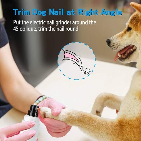 Silent Groom Pro Nail Grinder, 2025 New Dog Nail Trimmer, Rechargeable Pet Nail Grinder, Quick Dog Nail Trimmers, Pet Paws Grooming Smoothing Tool for Dogs and Cats in Saudi Arabia