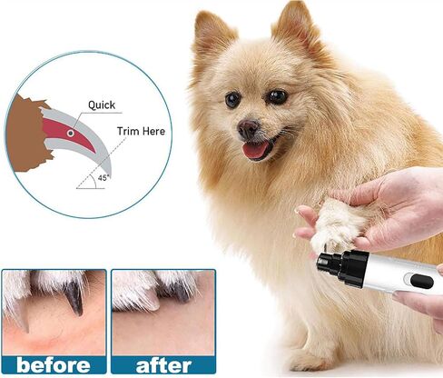 UpgradeHeusom Silent Groom Pro Nail Grinder ، 2025 ترقية Silent Groom Pro Dog Dill Trimmer للكلاب والقطط ، شحنة USB سريعة مع رؤوس طحن بديلة (1+2*رأس بديل) in Kuwait
