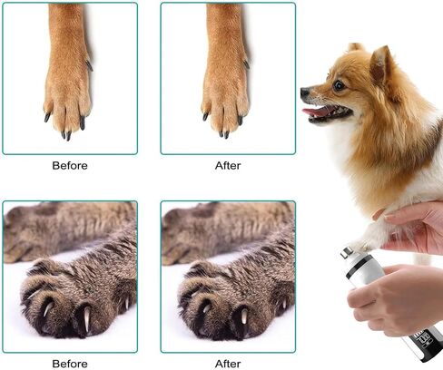 UpgradeHeusom Silent Groom Pro Nail Grinder ، 2025 ترقية Silent Groom Pro Dog Dill Trimmer للكلاب والقطط ، شحنة USB سريعة مع رؤوس طحن بديلة (1+2*رأس بديل) in Kuwait