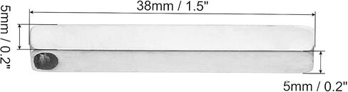PATIKIL 6pcs Metal Stamping Blanks, Rectangle Stamping Tags Blanks 38x5mm DIY Aluminum Steel Tag Solid Bar Pendants, Golden in Saudi Arabia