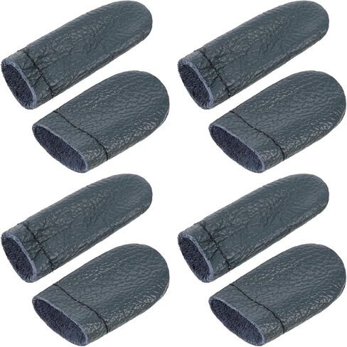 4 Pairs Crochet Finger Protectors, Leather Thimbles for Hand Sewing, Durable Needle Felting Knitting Thimble Guards Felting Tools Finger Protector for Hand Sewing, Embroidery Crafting​ in Saudi Arabia