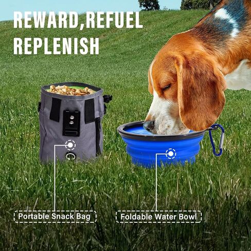 Dog Agility Course Backyard Set,Portable Agility Training Equipment for Dogs, Build Dog Obstacle Course Backyard with 9.8ft Dog Tunnel, Weave Poles, Hoop Jumps, Collapsibly Water Bowl & More in Saudi Arabia