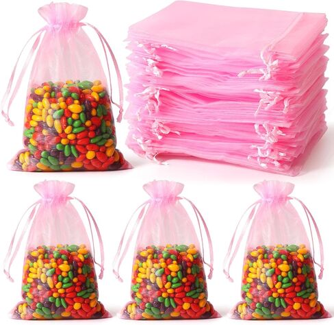 Wentao 100pcs 4x6 (10x15cm) حقائب أورجانية أبيض شفافة لصالح الزفاف مع الرباط ، حفلة حقيبة المجوهرات الممتازة لهدية المهرجان ، الحلوى ، حماية الفاكهة in Kuwait