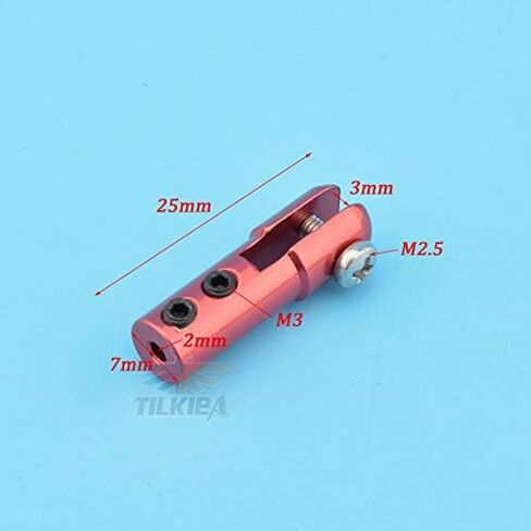 Parts & Accessories 1pc M2/2mm Metal Clevis 2mm Aluminum Alloy M2 Servo Horn Steering Rod Chuck Connector Spare Parts for RC Boat Airplane Model - (Color: Red) in Saudi Arabia