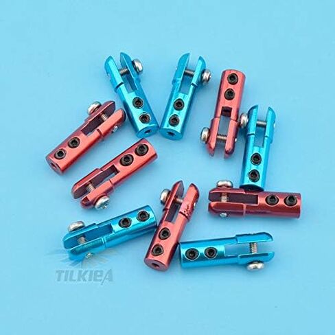 Parts & Accessories 1pc M2/2mm Metal Clevis 2mm Aluminum Alloy M2 Servo Horn Steering Rod Chuck Connector Spare Parts for RC Boat Airplane Model - (Color: Red) in Saudi Arabia