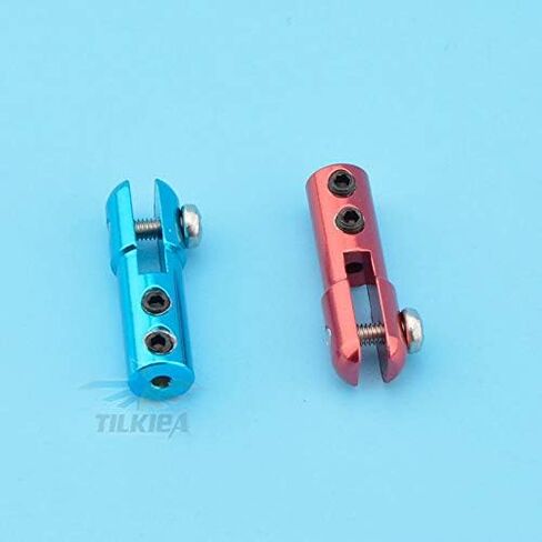 Parts & Accessories 1pc M2/2mm Metal Clevis 2mm Aluminum Alloy M2 Servo Horn Steering Rod Chuck Connector Spare Parts for RC Boat Airplane Model - (Color: Red) in Saudi Arabia