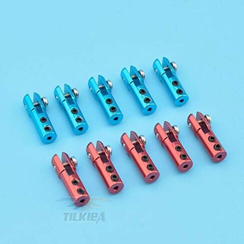 Parts & Accessories 1pc M2/2mm Metal Clevis 2mm Aluminum Alloy M2 Servo Horn Steering Rod Chuck Connector Spare Parts for RC Boat Airplane Model - (Color: Red) in Saudi Arabia
