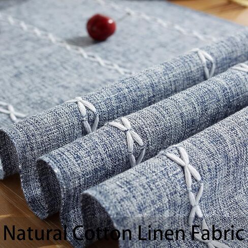 Rustic Boho Table Runner, Linen Table Runner, Farmhouse Table Runners 36 Inches Long for Dining Table Decor, 13x36 Inches, Ivory in Kuwait