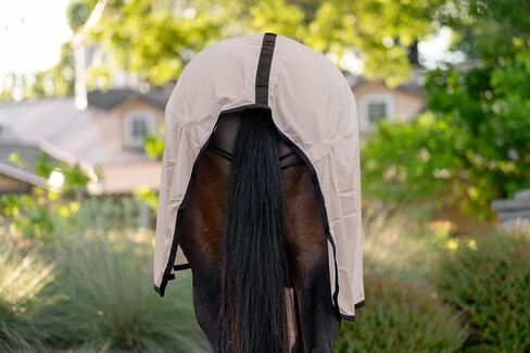 Tuffrider Miller's Combo Neck Fly Sheets للخيول -Rose/Beige -75 in Saudi Arabia