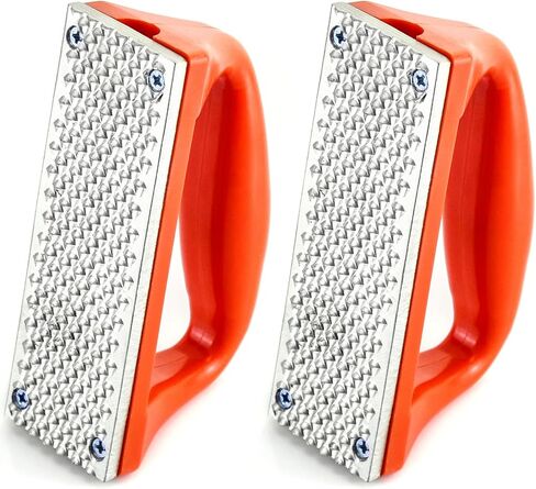QWORK Mini Rasp Hoof File Equine Hoof Rasp Coarse-Toothed, 2 Pack Removes Excess Hoof Faster Horseshoe File Coarse Tooth with Plastic Handle, for Foals, Goats and Other Small hoofed Animals in Saudi Arabia