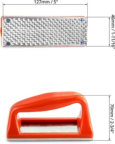 QWORK Mini Rasp Hoof File Equine Hoof Rasp Coarse-Toothed, 2 Pack Removes Excess Hoof Faster Horseshoe File Coarse Tooth with Plastic Handle, for Foals, Goats and Other Small hoofed Animals in Saudi Arabia