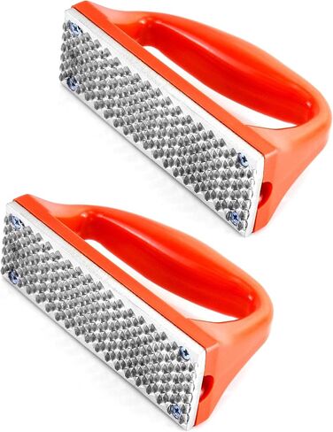QWORK Mini Rasp Hoof File Equine Hoof Rasp Coarse-Toothed, 2 Pack Removes Excess Hoof Faster Horseshoe File Coarse Tooth with Plastic Handle, for Foals, Goats and Other Small hoofed Animals in Saudi Arabia