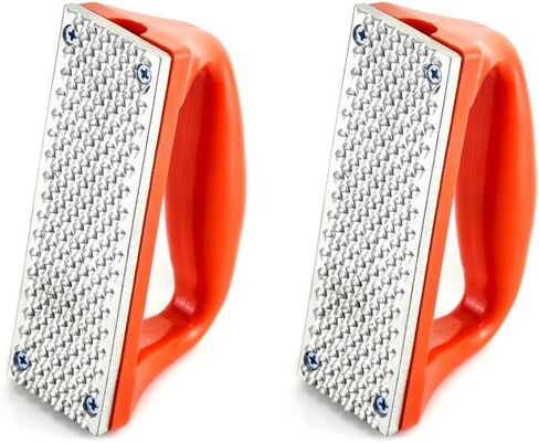 QWORK Mini Rasp Hoof File Equine Hoof Rasp Coarse-Toothed, 2 Pack Removes Excess Hoof Faster Horseshoe File Coarse Tooth with Plastic Handle, for Foals, Goats and Other Small hoofed Animals in Saudi Arabia