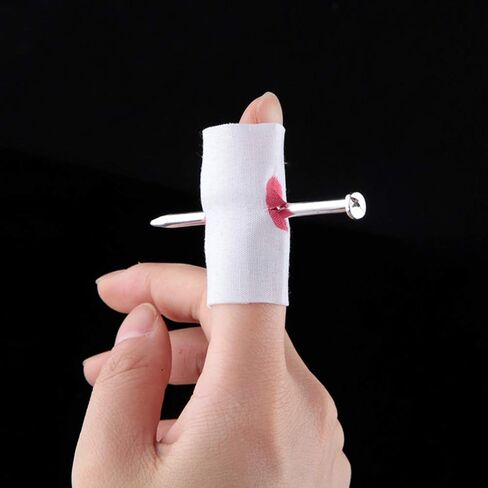 6pcs Halloween Prank Nail Through Finger Toy, Trick Nail Prop, 2.55 x 1.57 Inches in Saudi Arabia